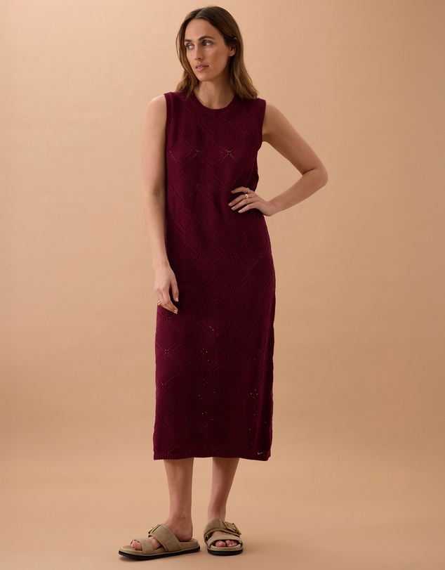 Ceres Life - Daisy Diamond Knit Midi Dress