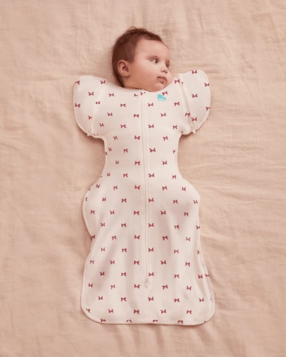Love to Dream - Swaddle Up™ Transition Bag 1.0 TOG Stretch Cotton Bows Cream