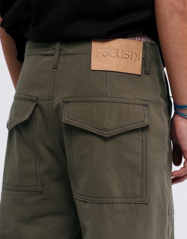 PSEUSHI - Loose Cut Canvas Fatigue Pants