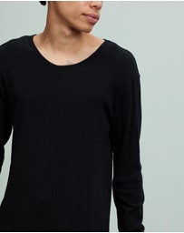Surrounded By Ghosts - The Gypsum Slim Rib Knit Long Sleeve T-Shirt
