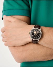 Aston Martin - TS1 Automatic Black Brown Leather Watch