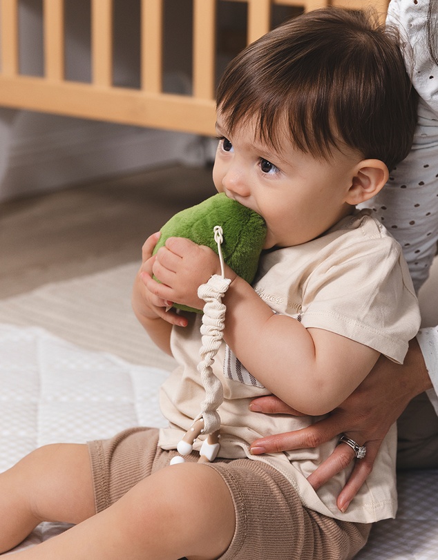 Living Textiles - 2 Pack Mini Market Brunch Stroller Toys - Avocado & Egg on Toast