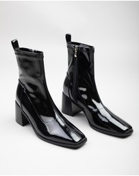 RAID - Allona Block heeled ankle boots in black