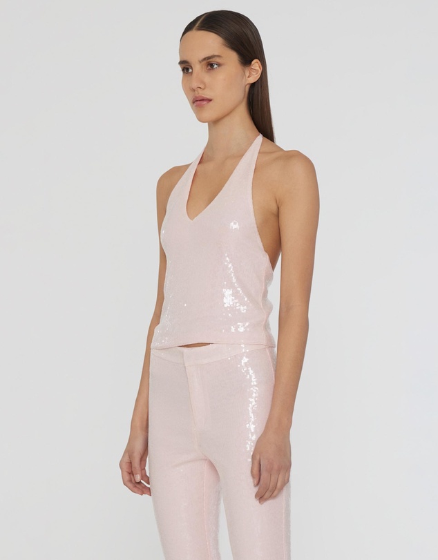 ROTATE - Sequin Halterneck Top