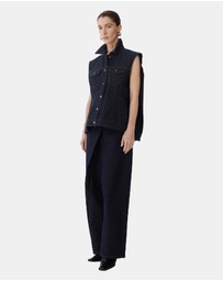 JNBY - JNBY LOOSE SLEEVELESS LAPEL VEST