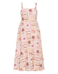 City Chic - Collins Postcard Print Maxi Dress