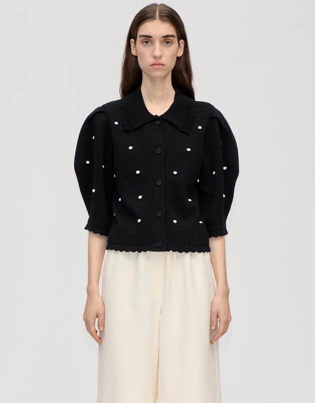 Stine Goya - Bobble Knit Polo Cardigan