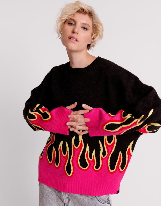 ONE TEASPOON - On Fire Intarsia Sweater