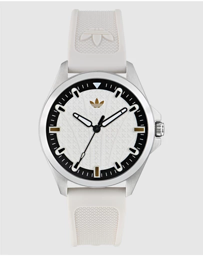 adidas Originals - Originals Iconic One 40mm Steel White Silicone Watch