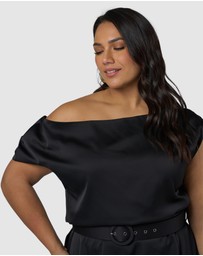 Pink Dusk by Curve Project - Magnetic Satin Maxi Dress