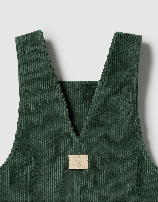 Wilson & Frenchy - Moss Green Organic Cord Overalls - Babies-Kids