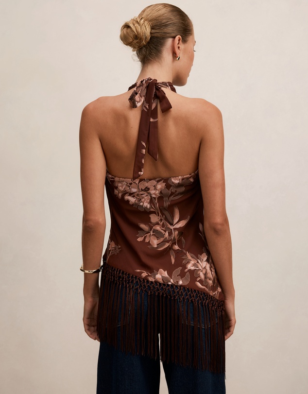 Forever New - Harmony Tassel Halter Neck Top