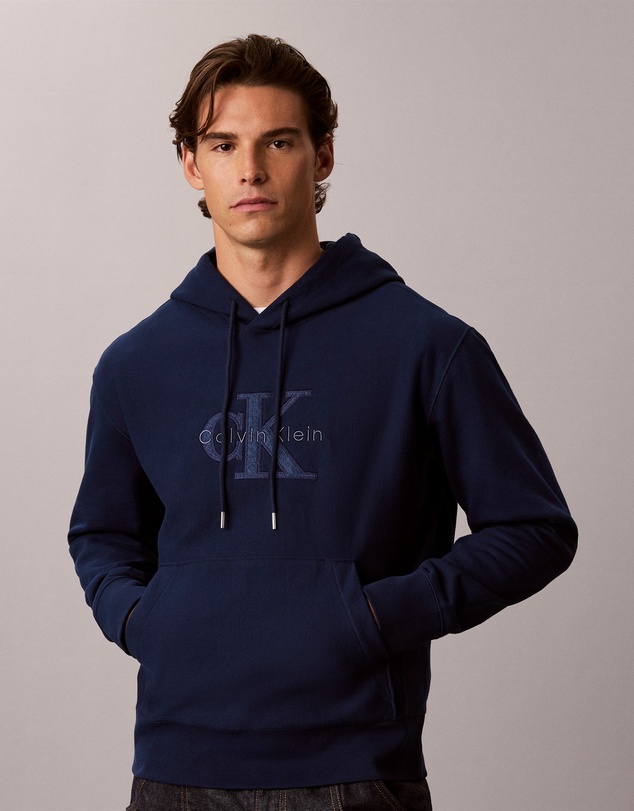 Calvin Klein Jeans - Premium Terry Denim Logo Hoodie