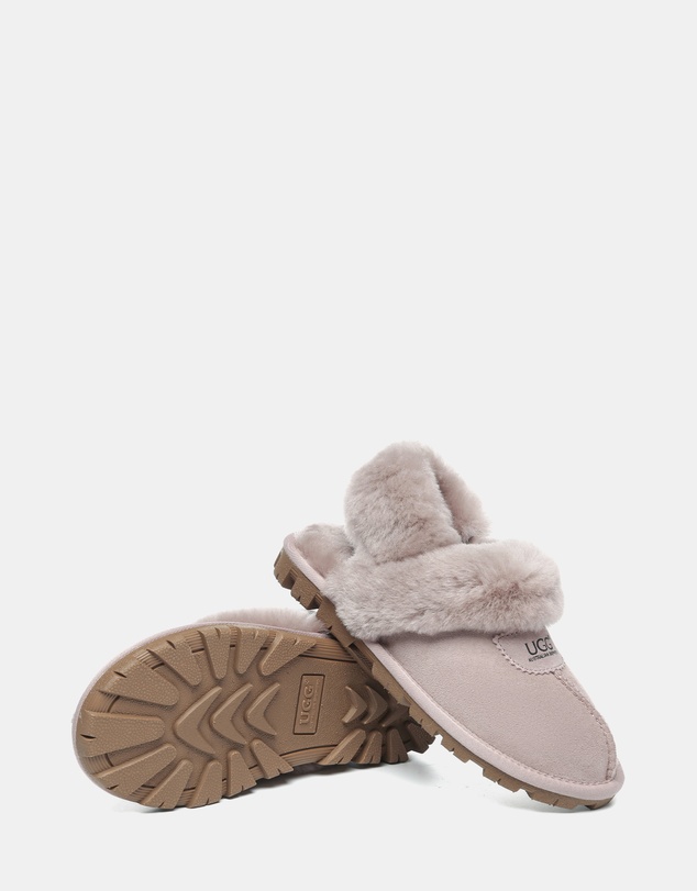 EVERAU - Australian Shepherd Ugg Waffle Fluffy Double Faced Sheepskin Upper House Shoes