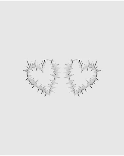 Karen Walker - Electric Heart Hoop Earrings