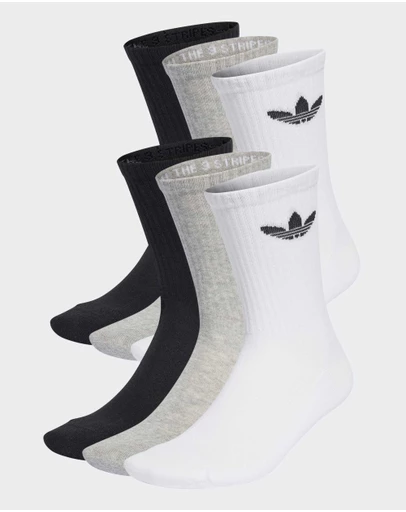 adidas Originals - Trefoil Cushion Crew Socks 6 Pairs Unisex