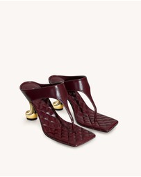 JW PEI - Hannah Quilted Thong Heel Mules