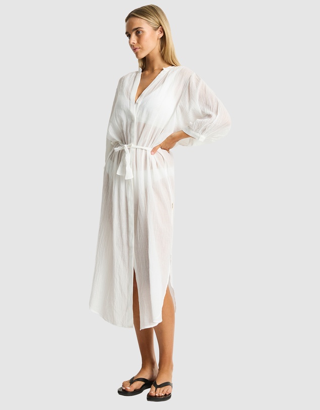Sea Level Australia - Salt Boho Long Shirt Dress