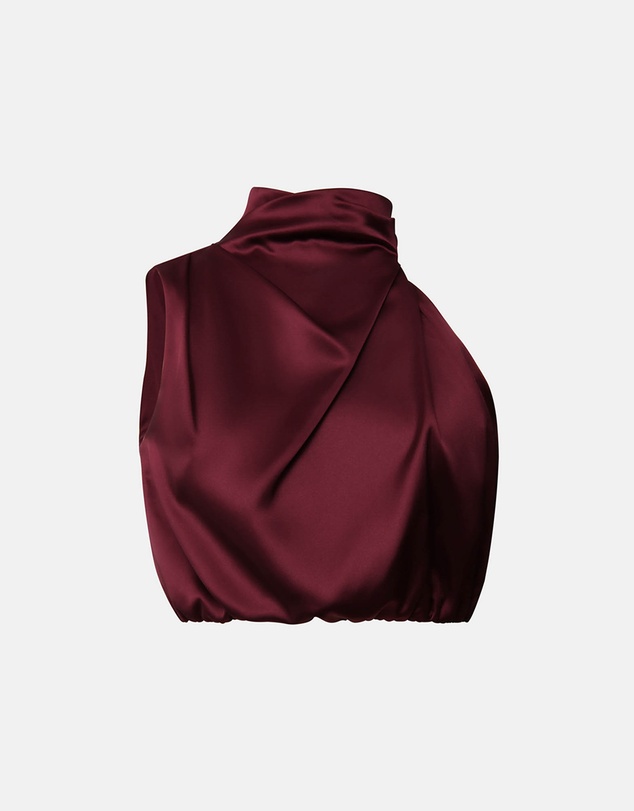 Forcast - Kaye Asymmetric Cowl Neck Top