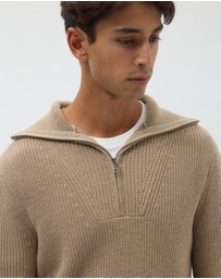 AERE - Wool Blend Quarter Zip