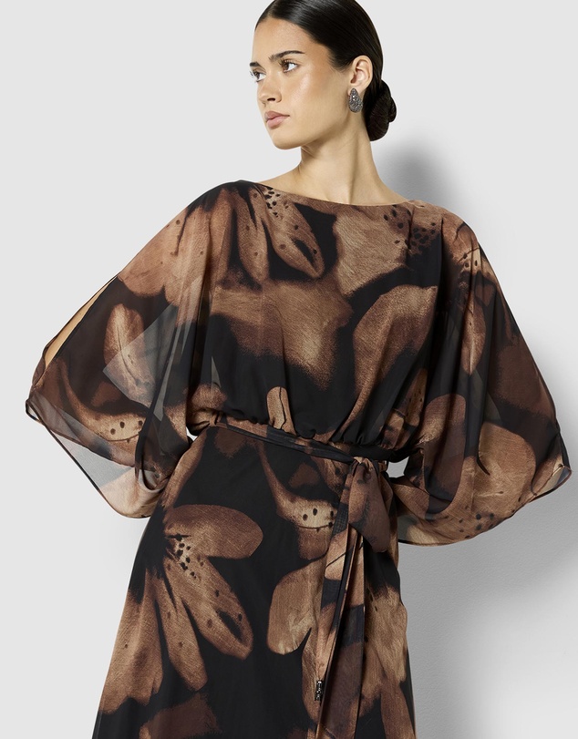 Montique - Charlize Chiffon Printed Dress