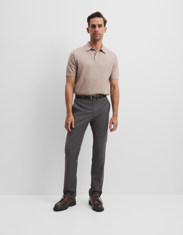 Country Road - Australian Merino Short Sleeve Button Knit Polo