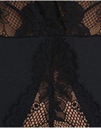 Natori - Fleur Thong Cut Halter Lace Lingerie Bodysuit