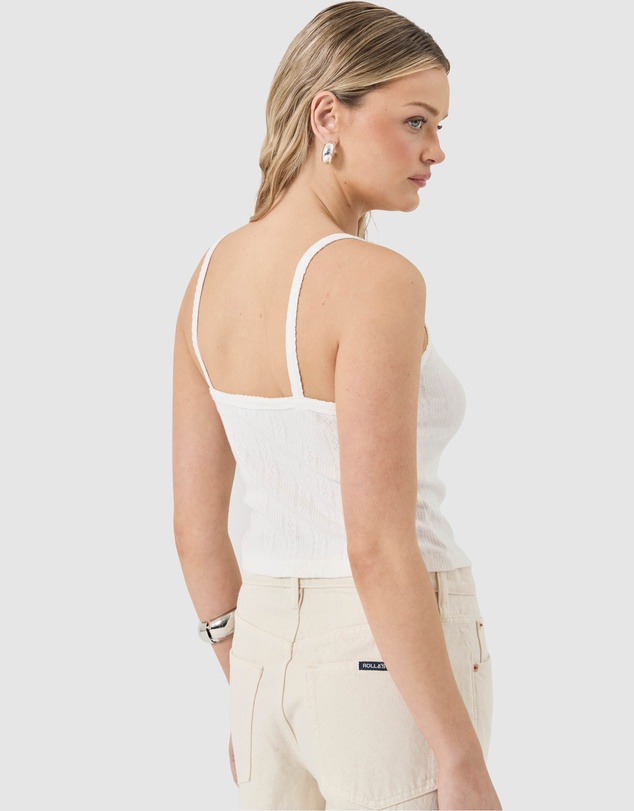 Rolla's - Pointelle Cami - White