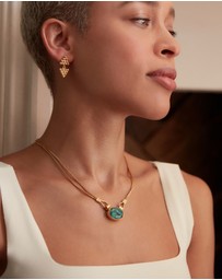 Ottoman Hands - Daphne Emerald Chain Necklace