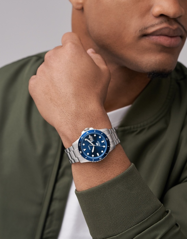 Fossil - Fossil Silver Tone Analogue Watch