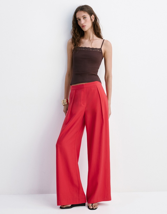 M.N.G - Fitted Top with Lace Detail