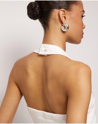 AERE - Tessa Linen Halter Top