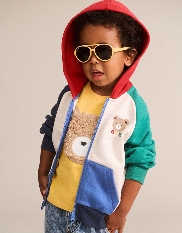 Huxbaby - Colour Block Raglan Hoodie - Babies-Teens