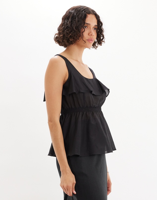 Amelius - Lorena Peplum Ruffle Top