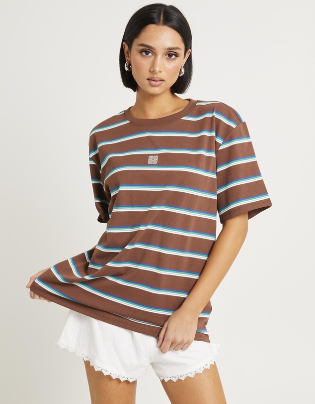 Subtitled - Malia Stripe Oversized T-Shirt