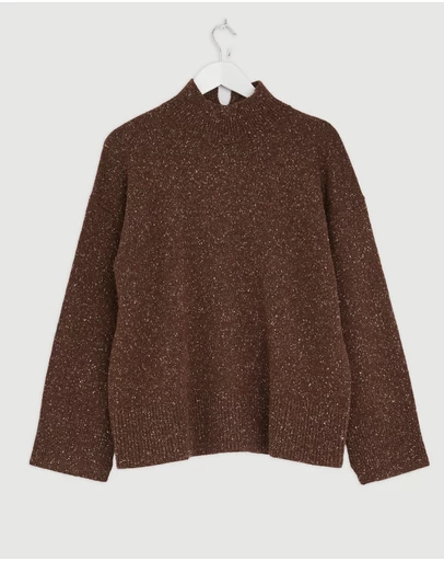 Revibe - Repaired Minima Esenciales Rae Merino Wool Silk Blend Jumper - AU 8