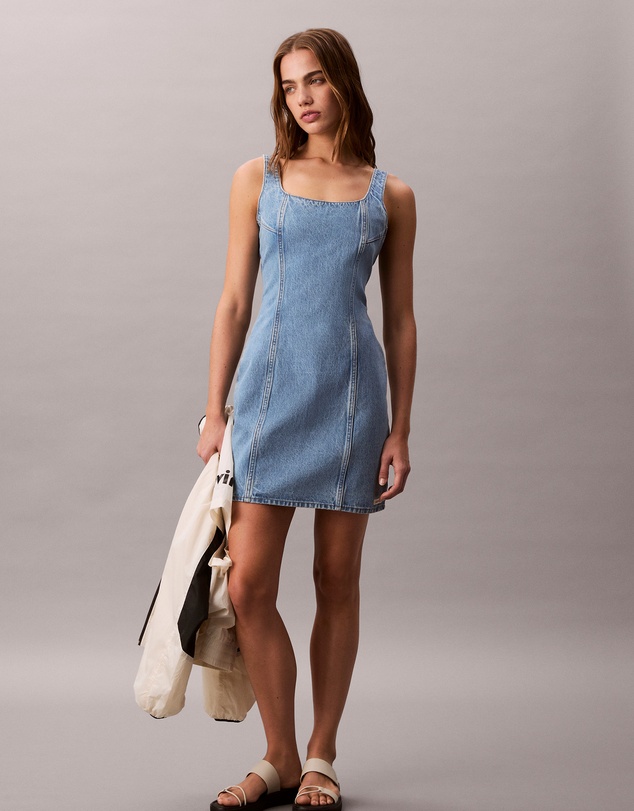 Calvin Klein Jeans - Scoop Neck Denim Mini Dress