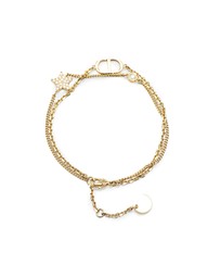 Pre-Loved by Azura Reborn - Pre-Loved Petit Gold Plated CD Star Charm Double Chain Bracelet