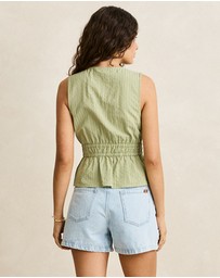 Rhythm - Vista Stripe Tie Front Top