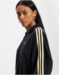 adidas Originals - Terry Towel V-Neck Long Sleeve Top
