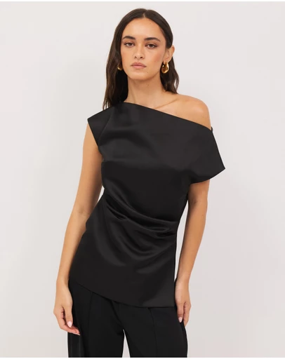 Calli - Marla Off-Shoulder Satin Top