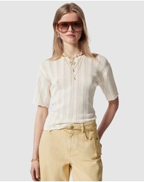 & Other Stories - Pointelle Knit T-Shirt