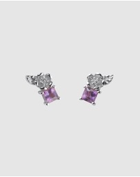 Karen Walker - Rock Garden Studs with Amethyst