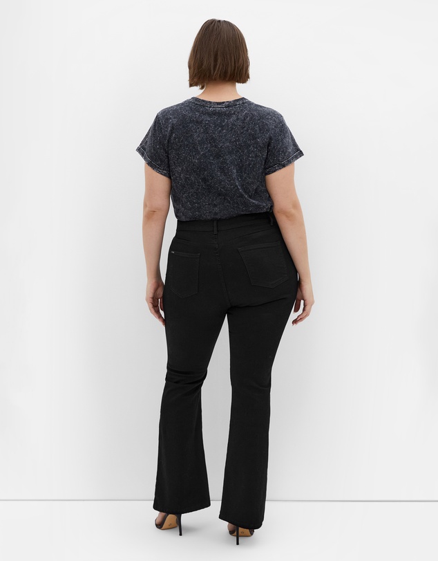 City Chic - Plus size Harley Fit Carla Flare Leg Regular Jean - black