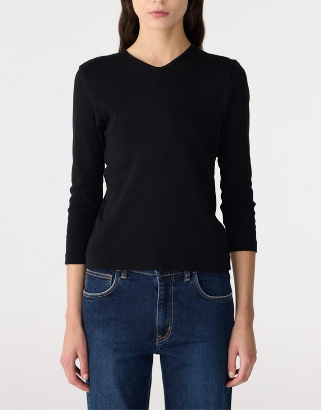Bassike - 3/4 Sleeve V-Neck T-Shirt