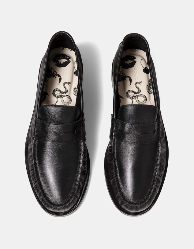 Duke + Dexter - Ezra Tumbled Ruched Loafers - Men's