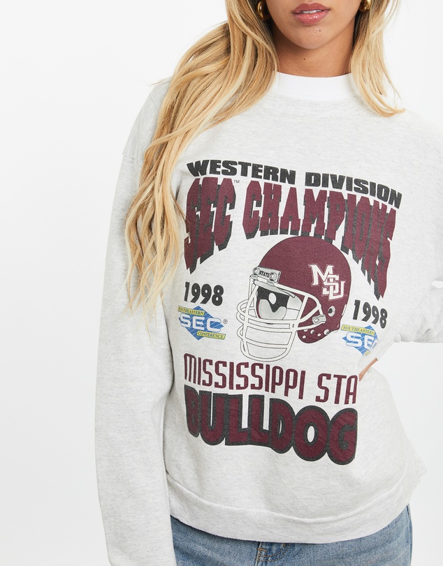 Vintage by The Real Deal - Pre Loved - 1998 Mississippi State Bulldogs Sweatshirt