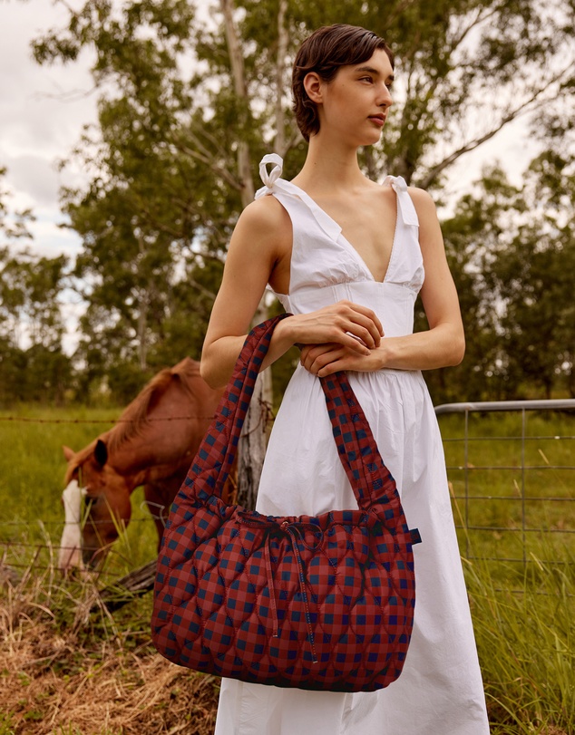 The Somewhere Co - Chestnut Quilted Shoulder Bag