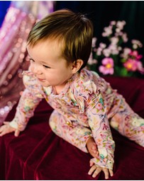 Fleur Harris - 'Bunnies & Bows' Precious Frill Coverall in Pink Love