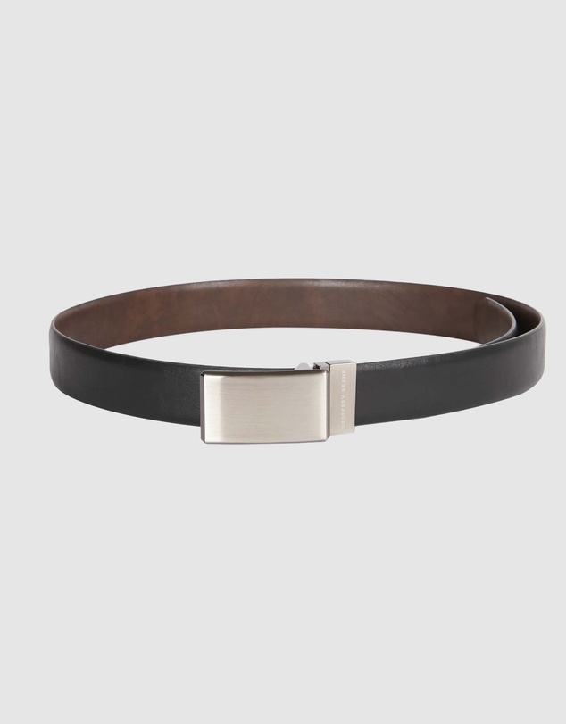 Geoffrey Beene - Plate Buckle Reversible Belt